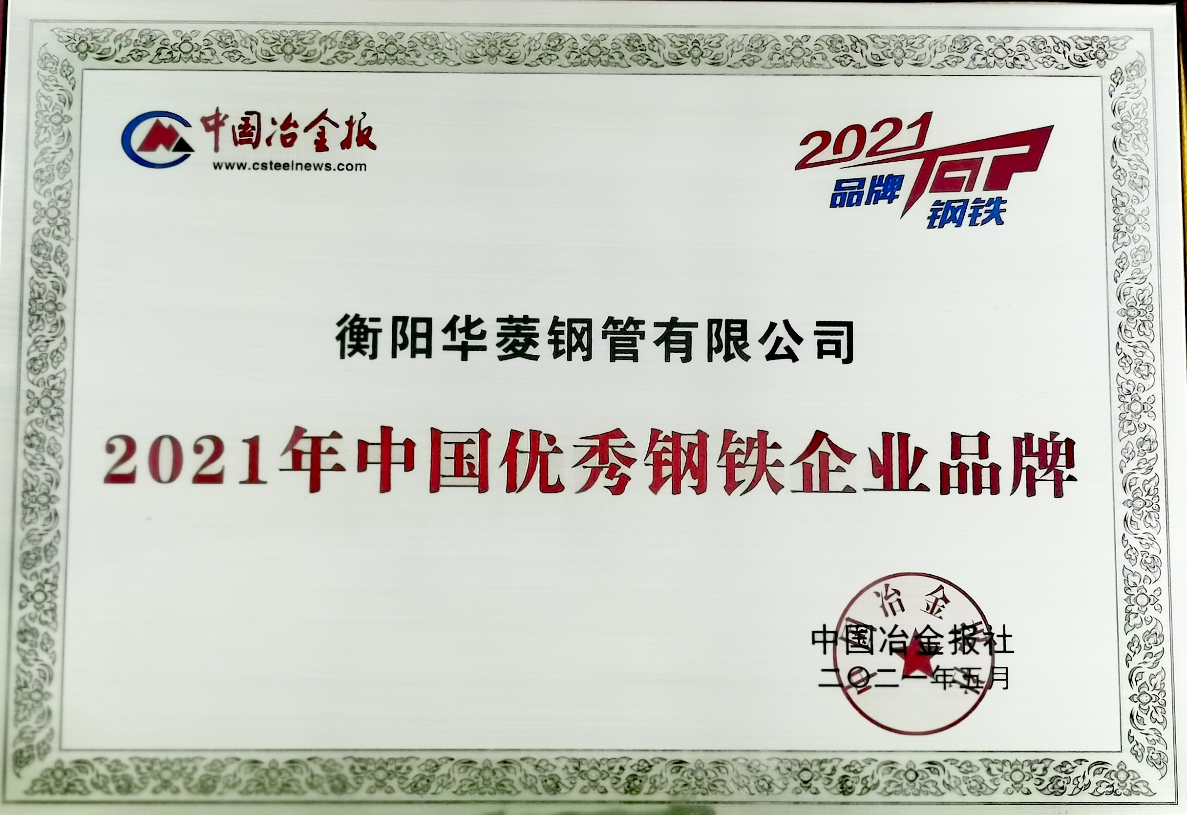 2021年中國優(yōu)秀鋼鐵企業(yè)品牌